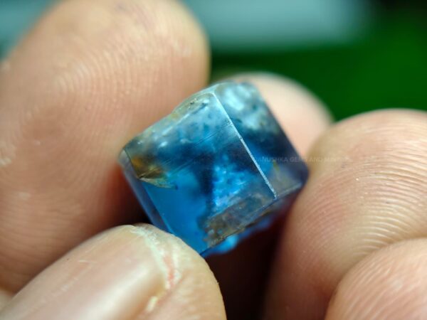 unheated natural blue sapphire crystal