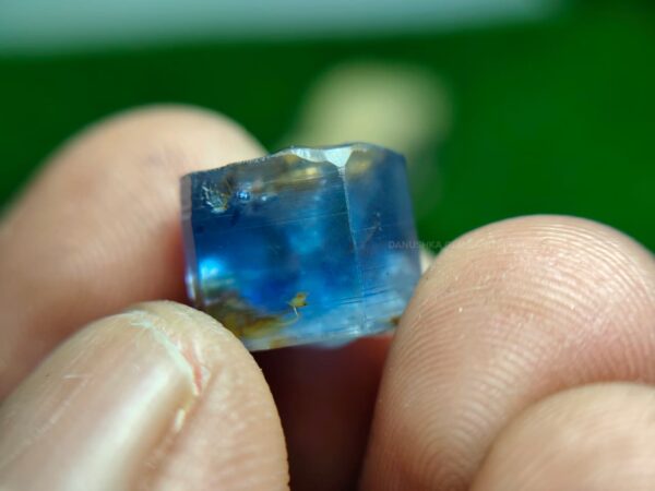 unheated natural blue sapphire crystal