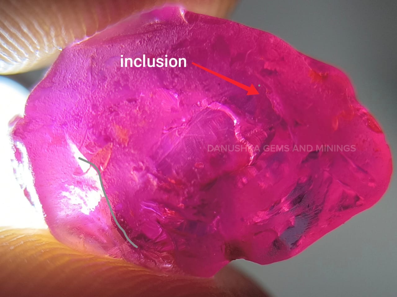 Ceylon Natural Sapphire – Magenta Color (Unheated)