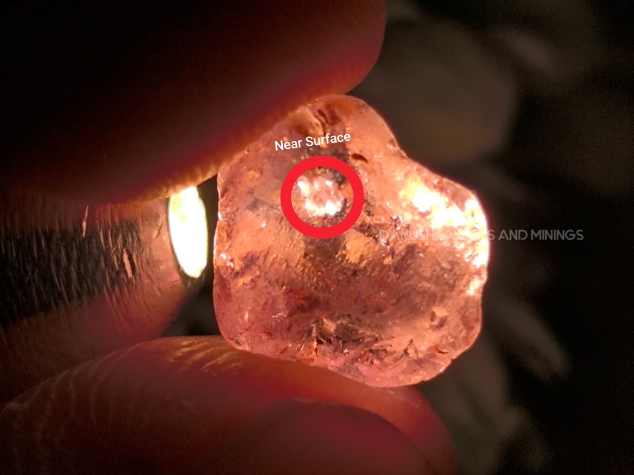 natural light-pink sapphire rough