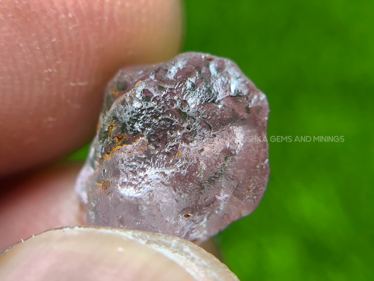 natural light-pink sapphire rough