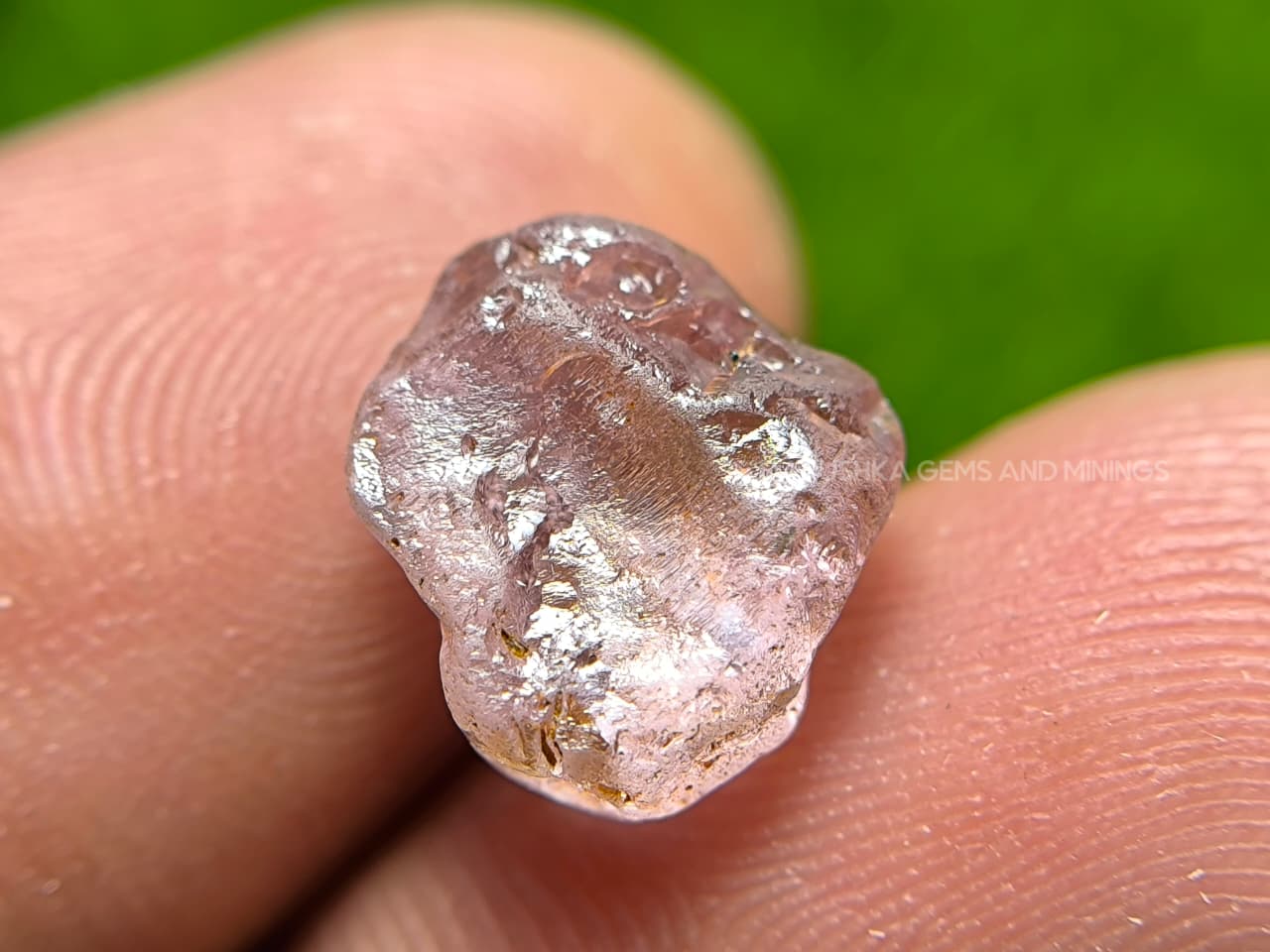 natural light-pink sapphire rough