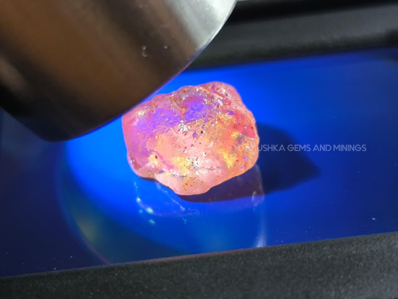 natural light-pink sapphire rough