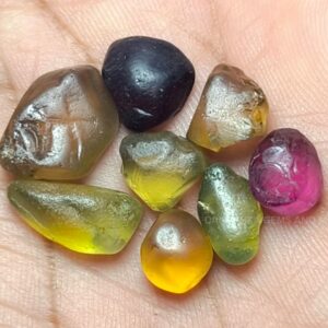 Facet Grade Rough Ceylon Zircon & Rhodolite Garnet