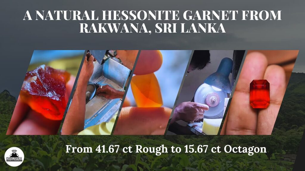 natural grossular garnet rough