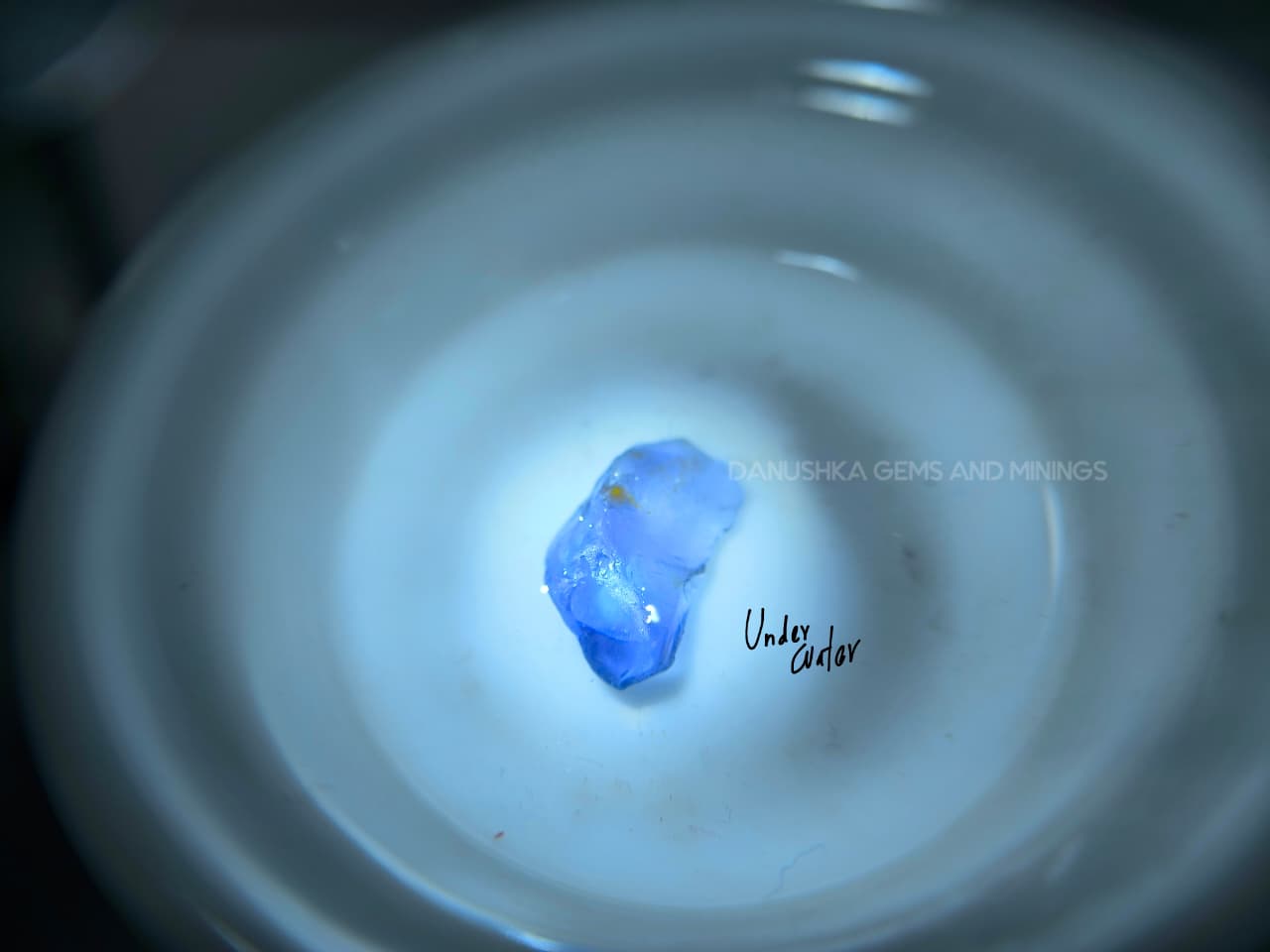 Facet Grade unheated Ceylon blue sapphire rough, 9.68 ct, sourced from Rakwana village around mining in Sri Lanka, with natural surface and internal features.