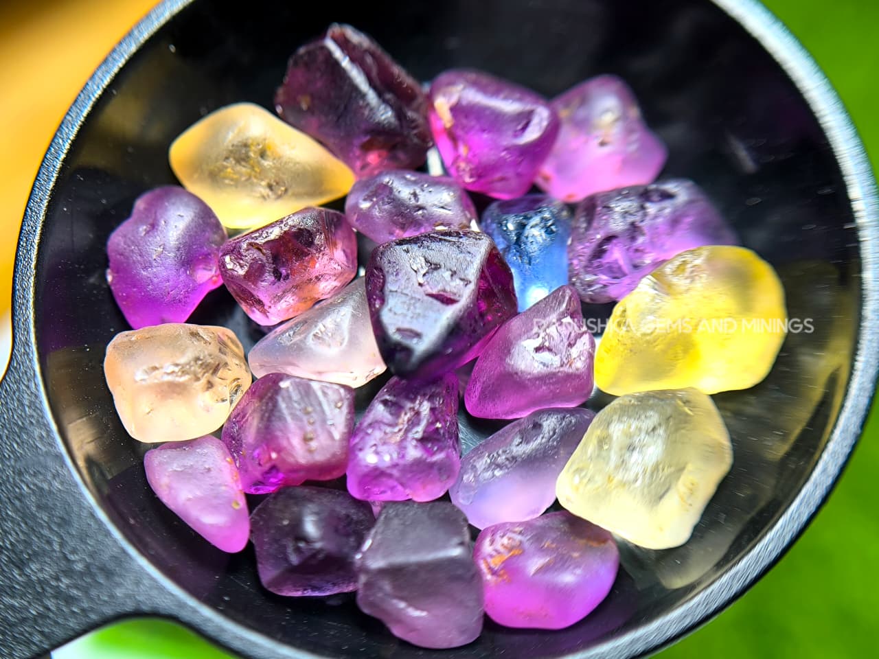 30.70 ct Ceylon Natural Unheated Fancy Sapphire Rough Parcel – 22 Pcs Mixed Color Facet Grade Sapphire Rough from Sri Lanka