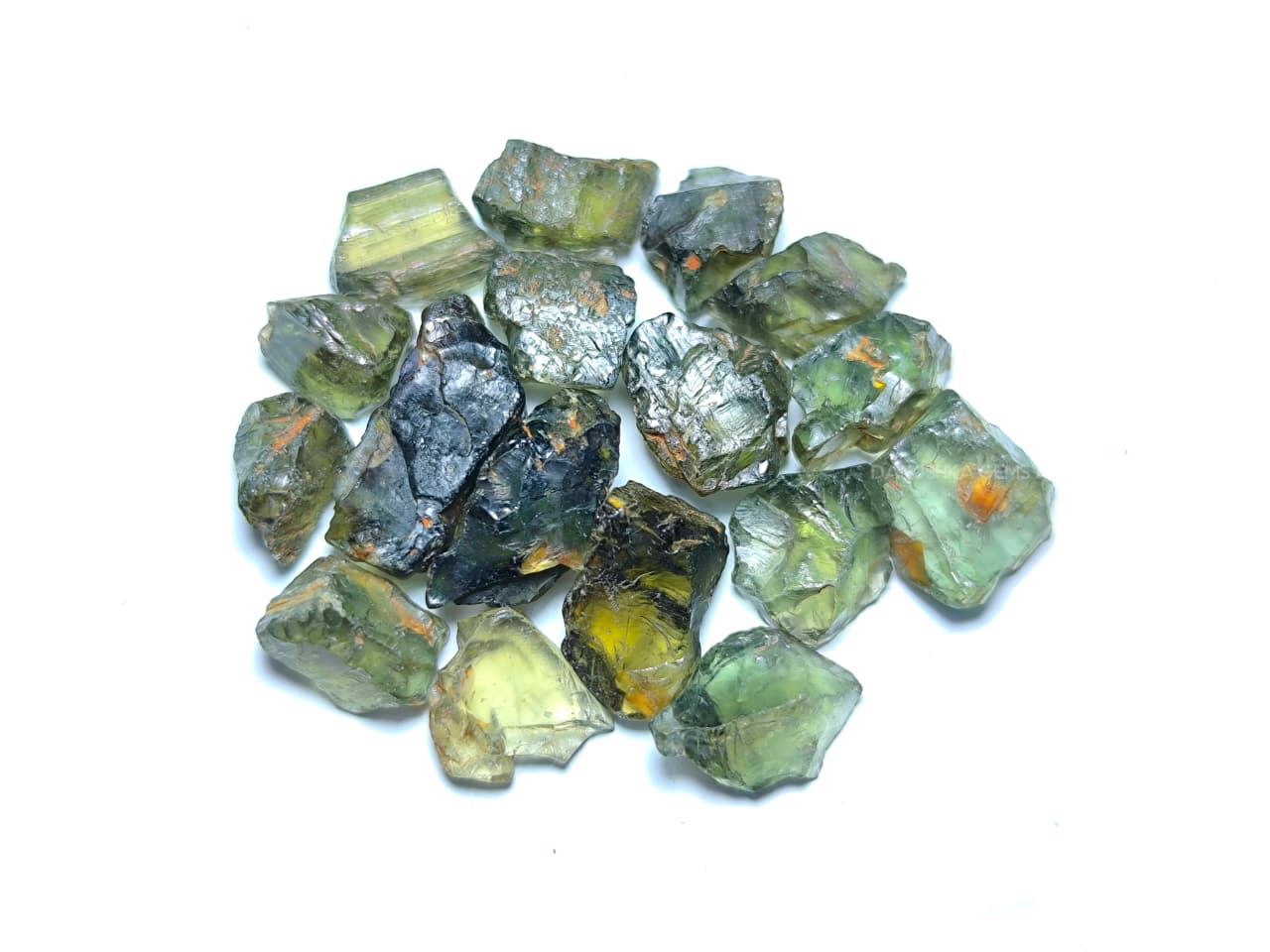 54.25 ct Natural Unheated Sri Lankan Kornerupine Rough Parcel from Elahera – 17 Pieces Facet Grade Gem Rough - Image 3
