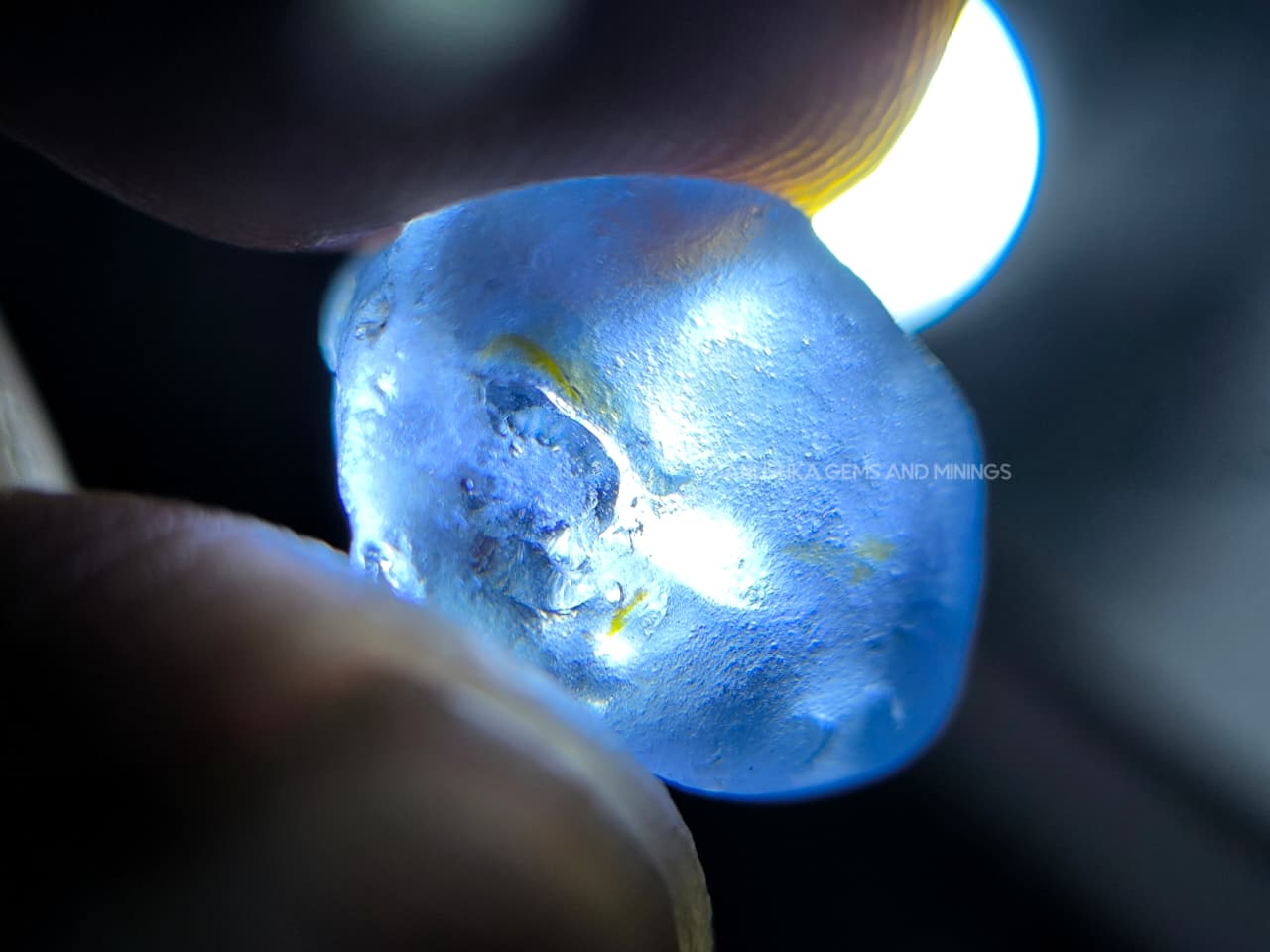 6.42 ct Natural Unheated Light-to-Medium Blue Sapphire Rough – Facet Grade Rough with Small Violetish Shift - Image 2