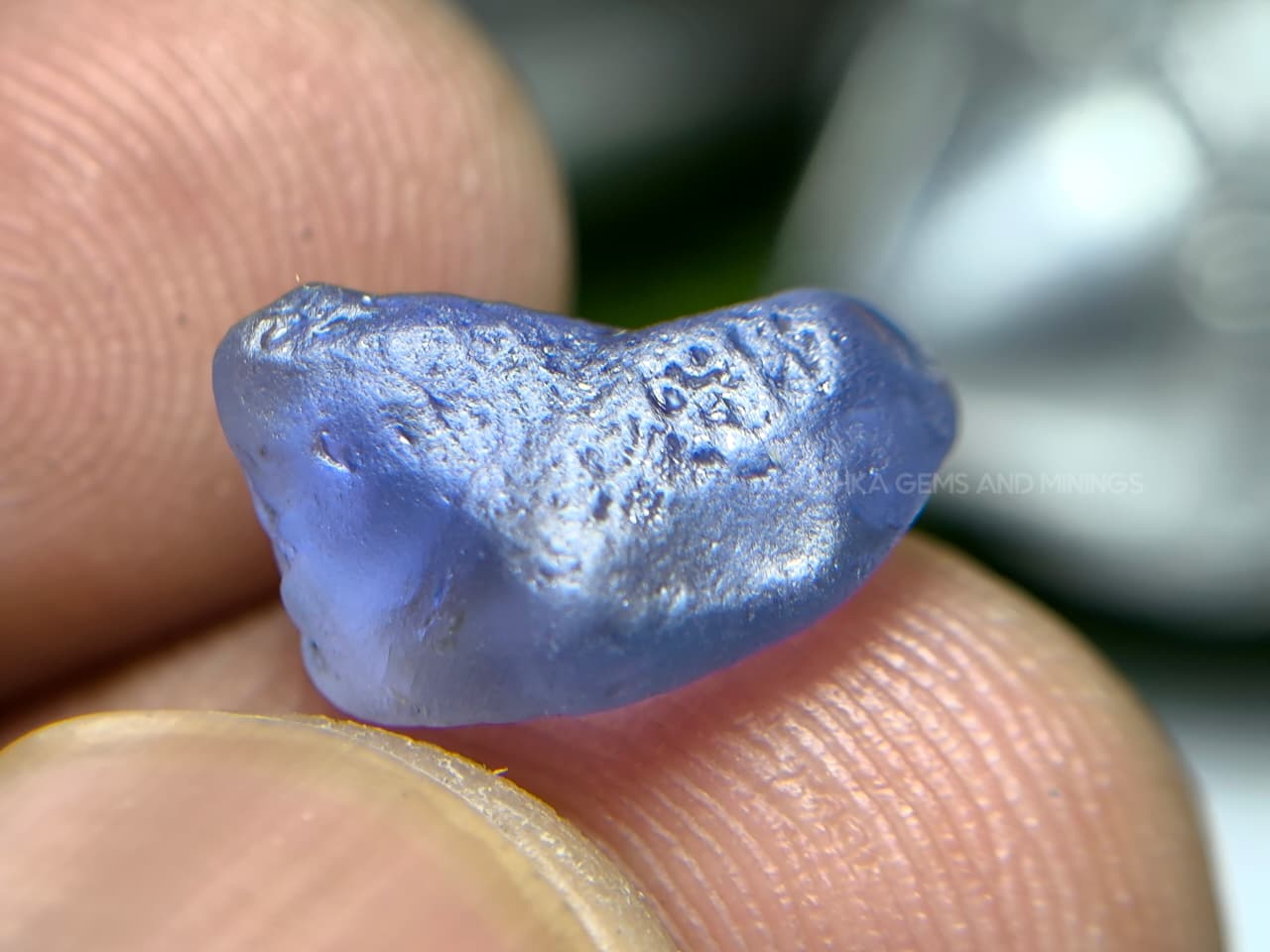 6.42 ct Natural Unheated Light-to-Medium Blue Sapphire Rough – Facet Grade Rough with Small Violetish Shift - Image 11