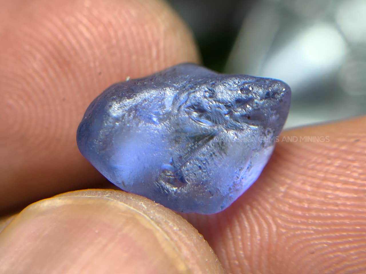 6.42 ct Natural Unheated Light-to-Medium Blue Sapphire Rough – Facet Grade Rough with Small Violetish Shift - Image 12