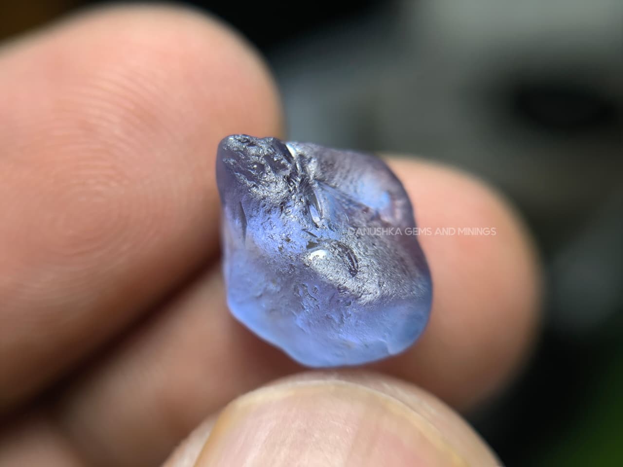 6.42 ct Natural Unheated Light-to-Medium Blue Sapphire Rough – Facet Grade Rough with Small Violetish Shift - Image 3