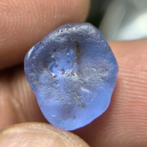 6.42 ct Natural Unheated Light-to-Medium Blue Sapphire Rough – Facet Grade Rough with Small Violetish Shift
