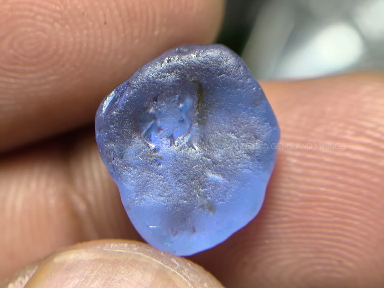 6.42 ct Natural Unheated Light-to-Medium Blue Sapphire Rough – Facet Grade Rough with Small Violetish Shift