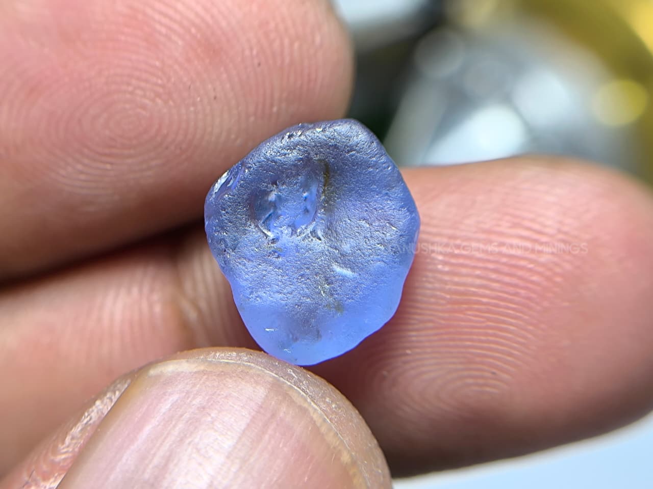 6.42 ct Natural Unheated Light-to-Medium Blue Sapphire Rough – Facet Grade Rough with Small Violetish Shift - Image 8