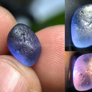 3.53 ct Ceylon Natural Unheated Violetish-Blue Sapphire Rough from Bibilegama, Sri Lanka – Clean Facet Grade Alluvial Rough