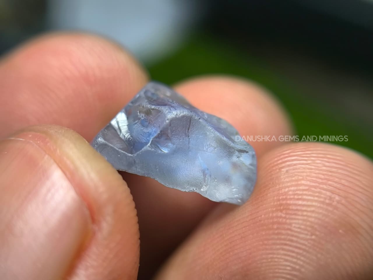 8.43 ct Ceylon Natural Unheated Very Light Blue Sapphire Rough from Gangeyaya, Sri Lanka – Shield-Like Facet Grade Rough with Heat Treatment Potential - Image 11