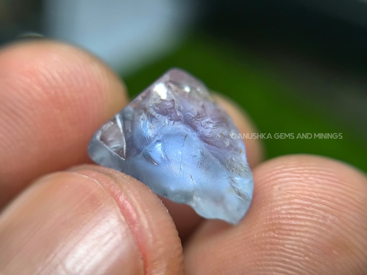 8.43 ct Ceylon Natural Unheated Very Light Blue Sapphire Rough from Gangeyaya, Sri Lanka – Shield-Like Facet Grade Rough with Heat Treatment Potential - Image 13