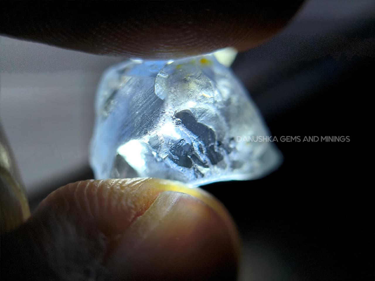 8.43 ct Ceylon Natural Unheated Very Light Blue Sapphire Rough from Gangeyaya, Sri Lanka – Shield-Like Facet Grade Rough with Heat Treatment Potential - Image 16