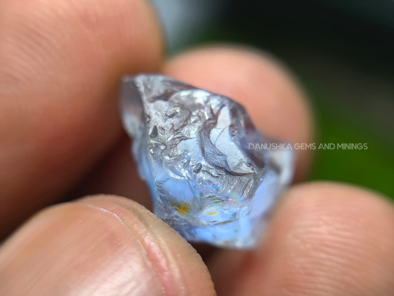 8.43 ct Ceylon Natural Unheated Very Light Blue Sapphire Rough from Gangeyaya, Sri Lanka – Shield-Like Facet Grade Rough with Heat Treatment Potential - Image 10