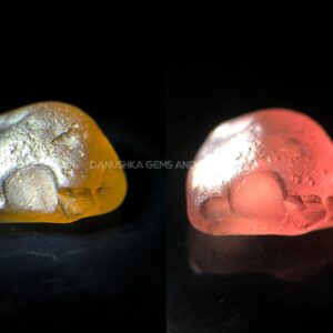 8.20 ct Ceylon Golden-Brown Zircon Rough with Salmon-Red Color Shift – Bibilegama Sri Lanka