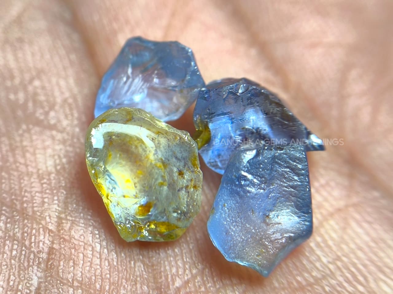 8.00 ct Ceylon Sapphire Rough Parcel – Ottu, Young Geuda & Light Blue Facet Grade Stones from Elahera
