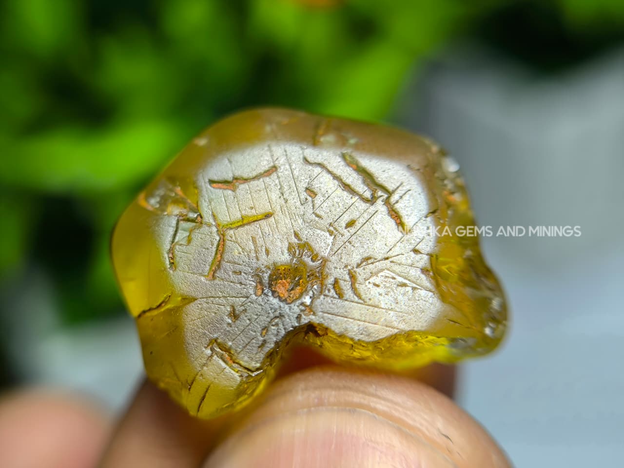 20.70 ct Ceylon Natural Unheated Yellowish-Green Chrysoberyl Crystal from Embilipitiya, Sri Lanka - Image 12
