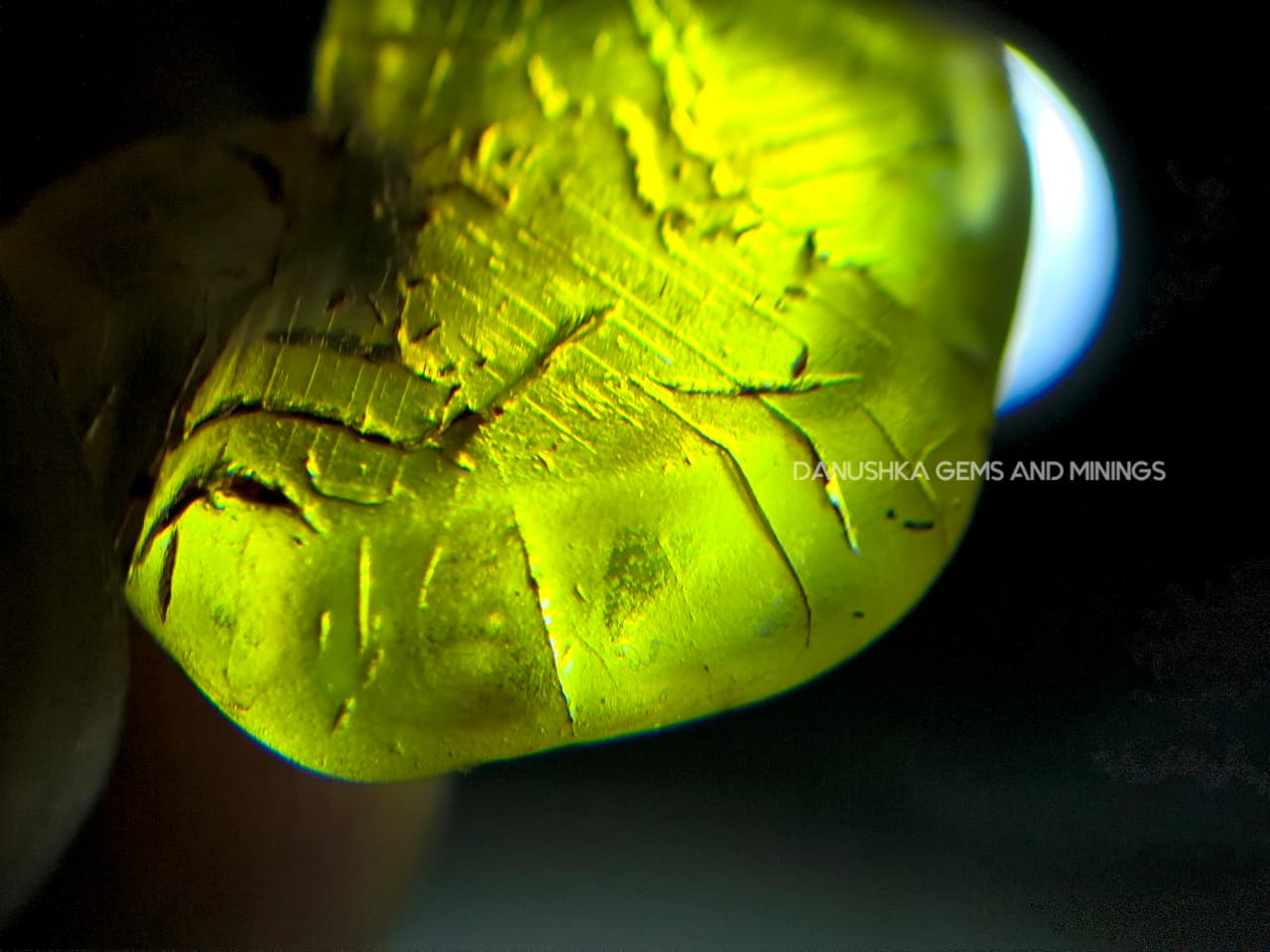 20.70 ct Ceylon Natural Unheated Yellowish-Green Chrysoberyl Crystal from Embilipitiya, Sri Lanka - Image 7