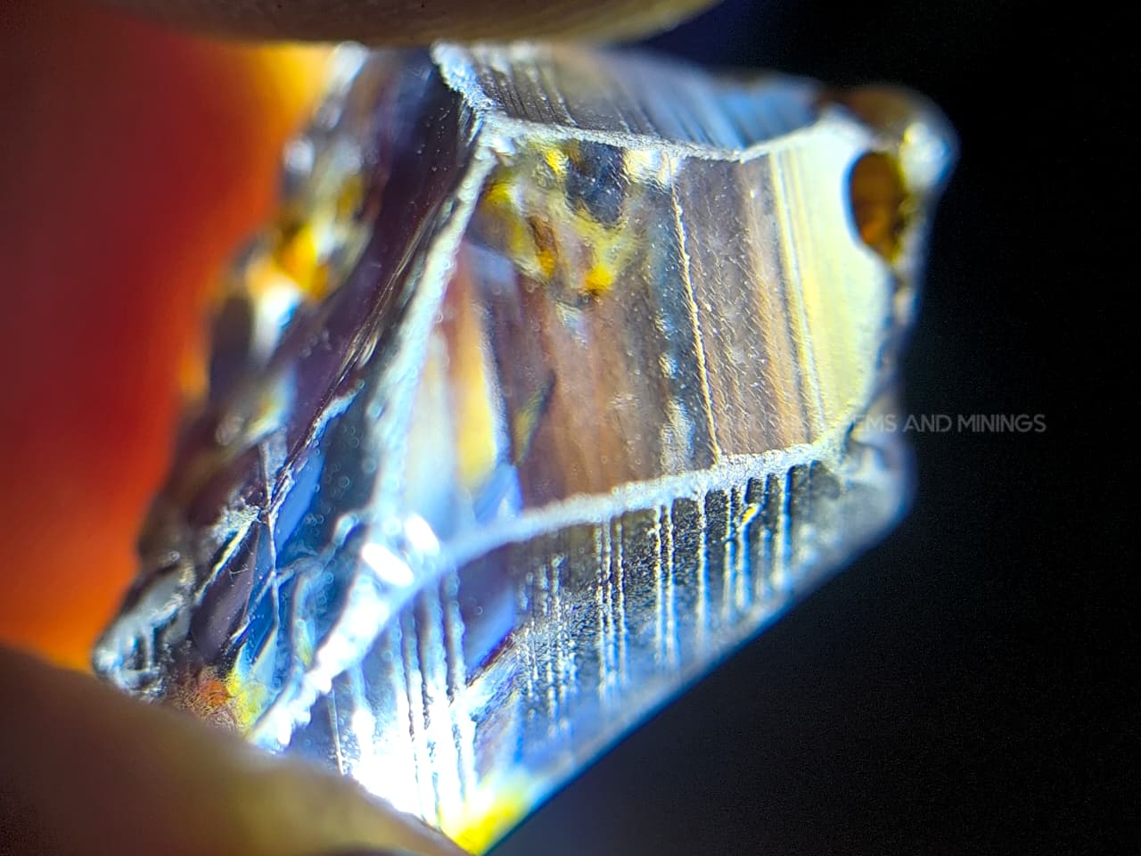 11.20 ct unheated Ceylon natural blue geuda sapphire rough from Kataragama village around mining in Sri Lanka with vitreous glassy body and crystal growth marks