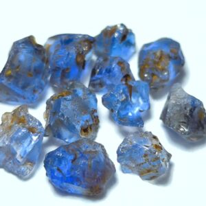 14 ct Ceylon Natural Elahera Blue Sapphire Rough Parcel – 11 Unheated Facet Grade Pieces