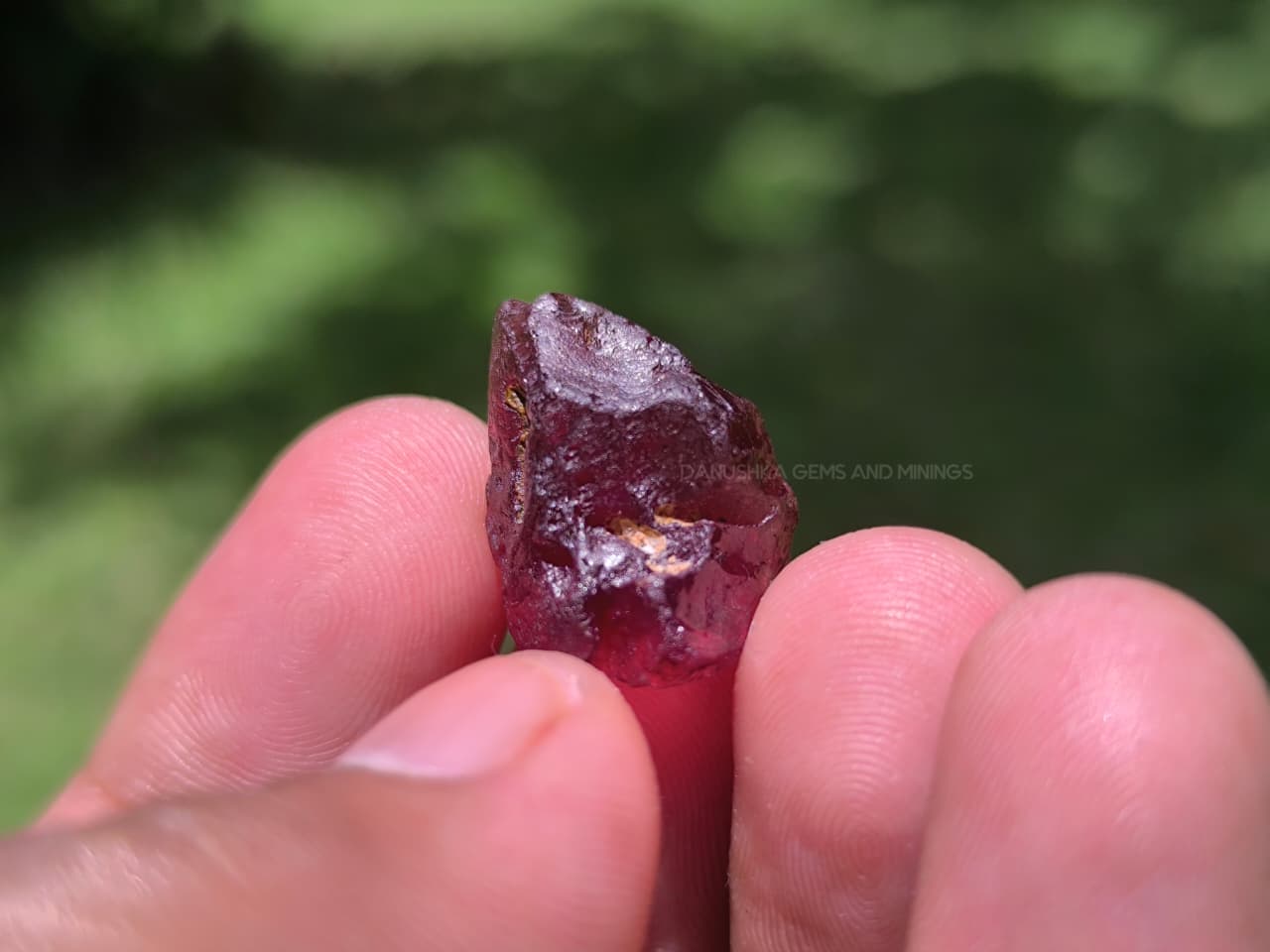 21.00 ct Ceylon Natural Unheated Pyrope Red Garnet Rough from Kolonna, Sri Lanka – Large Facet Grade Rough - Image 2