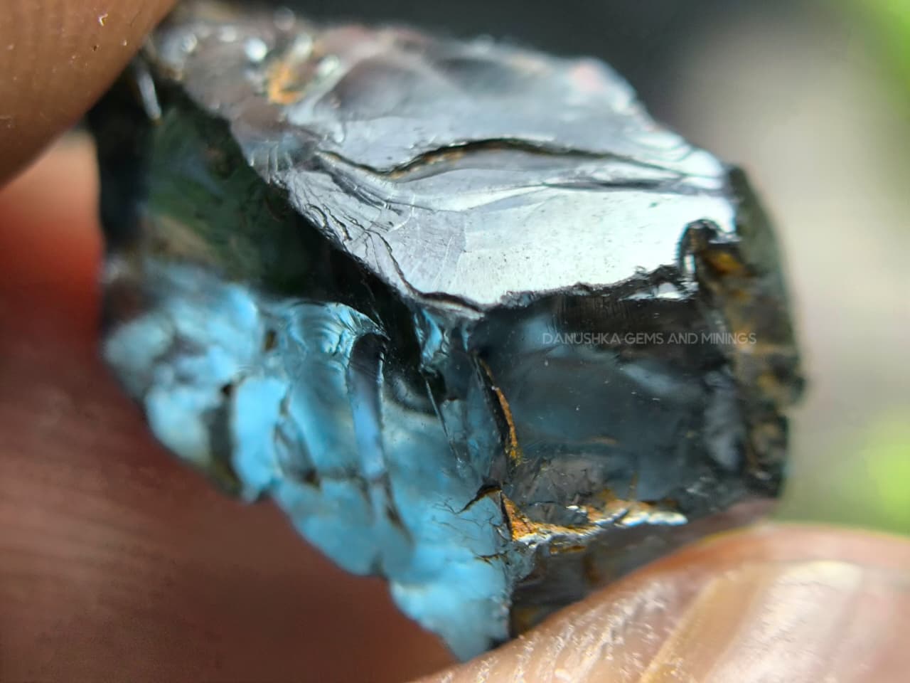 7.30 ct Facet Grade Deep Teal Blue Ceylon Spinel Rough – Matale Sri Lanka - Image 2