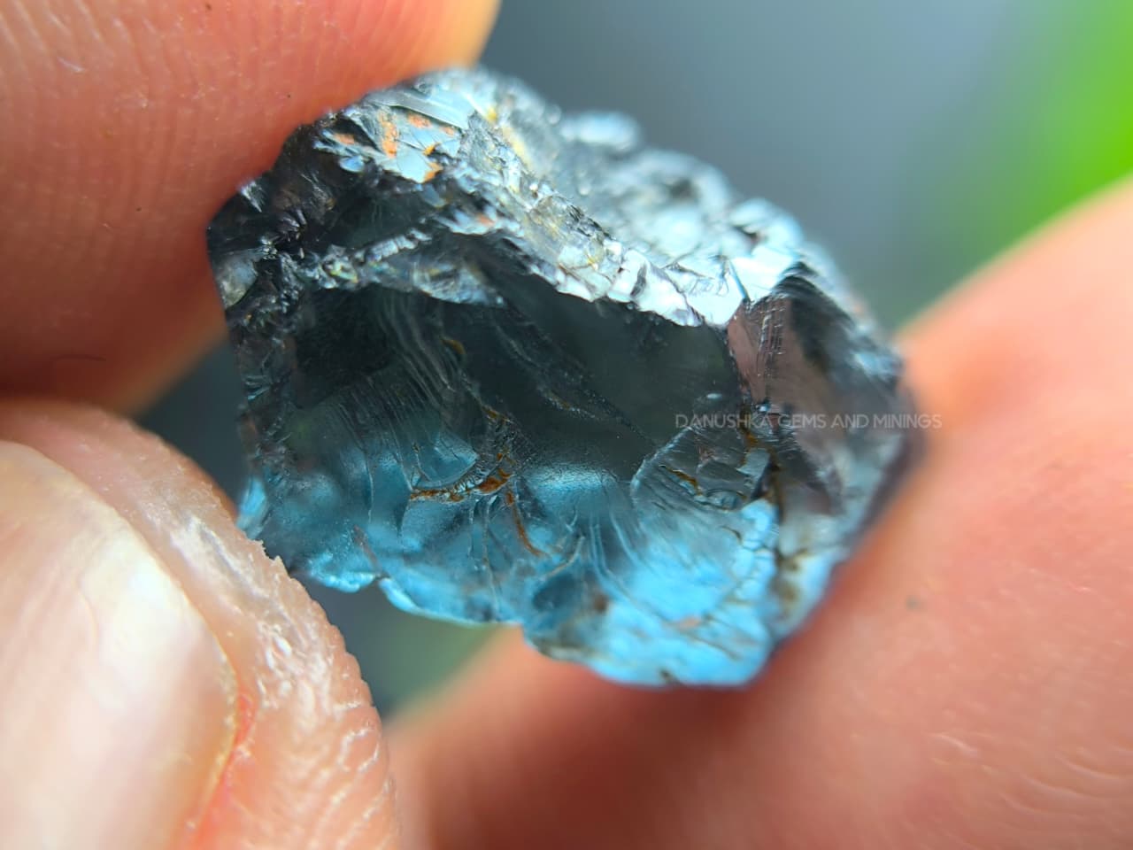 7.30 ct Facet Grade Deep Teal Blue Ceylon Spinel Rough – Matale Sri Lanka - Image 11