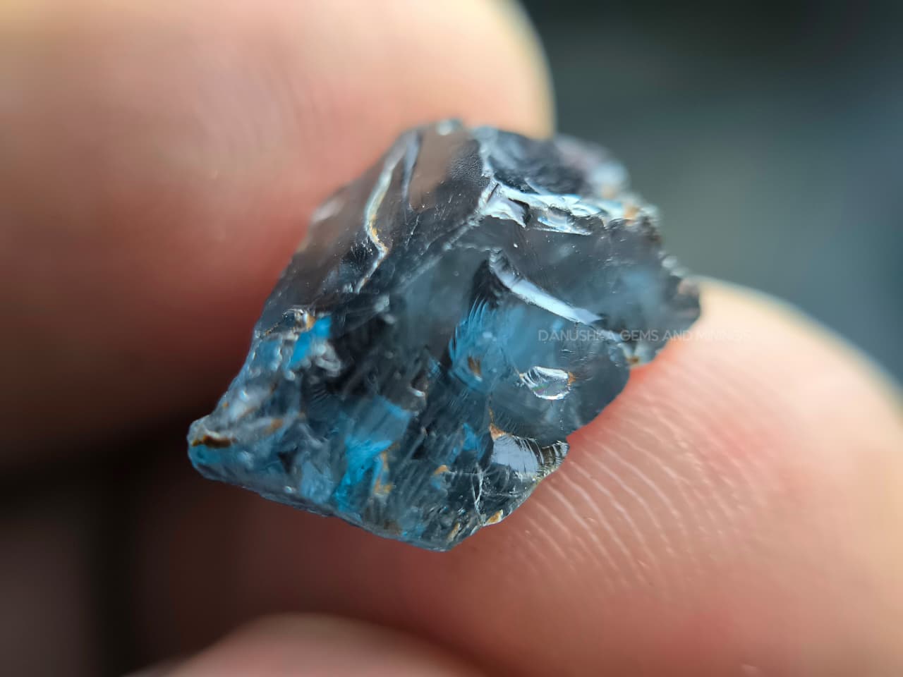 7.30 ct Facet Grade Deep Teal Blue Ceylon Spinel Rough – Matale Sri Lanka - Image 12