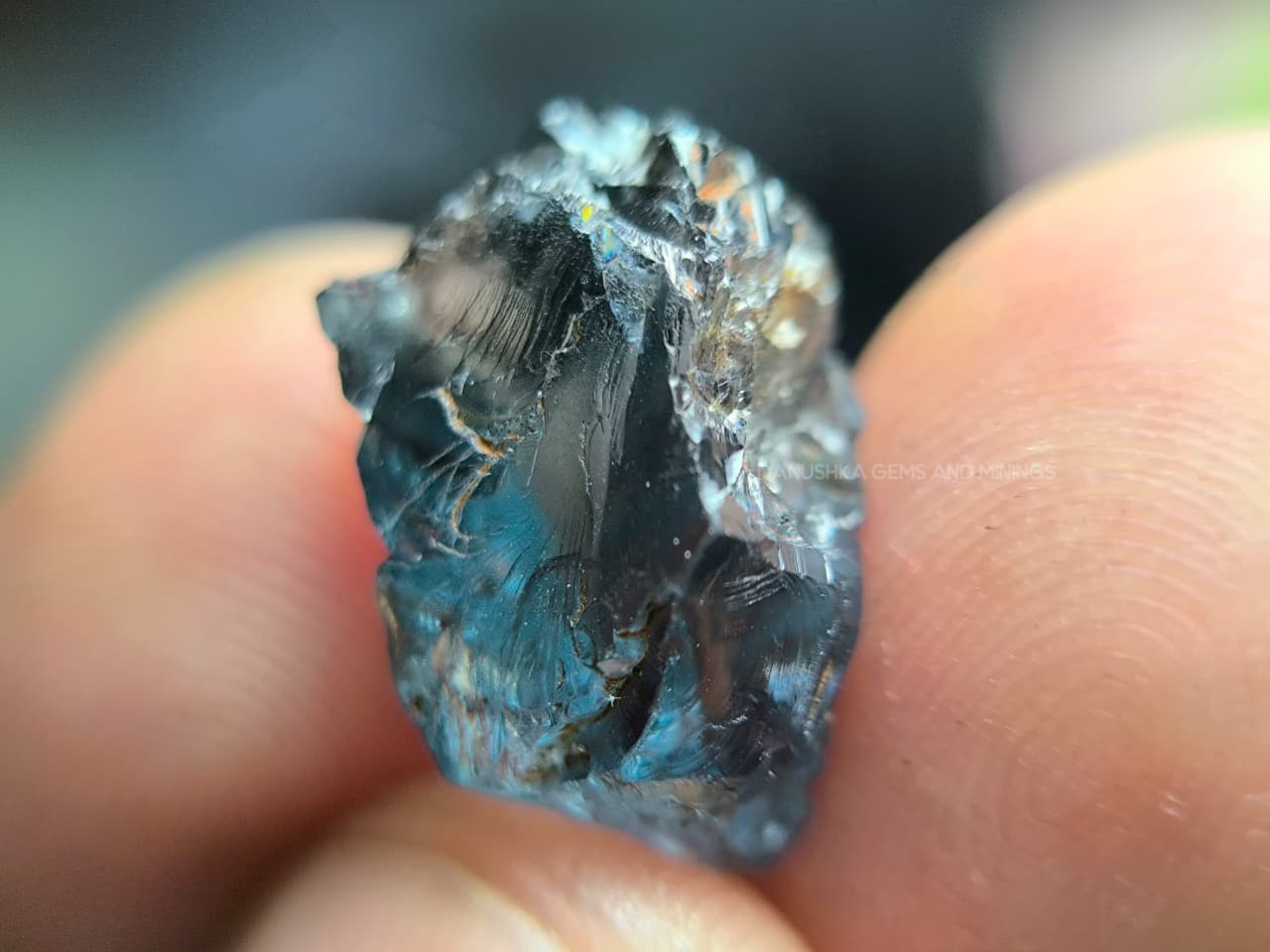 7.30 ct Facet Grade Deep Teal Blue Ceylon Spinel Rough – Matale Sri Lanka - Image 4
