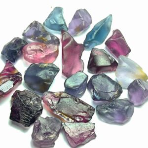 95.41 ct Natural Unheated Ceylon Spinel Rough Collection – 20 Facet Grade Stones from Matale & Ratnapura